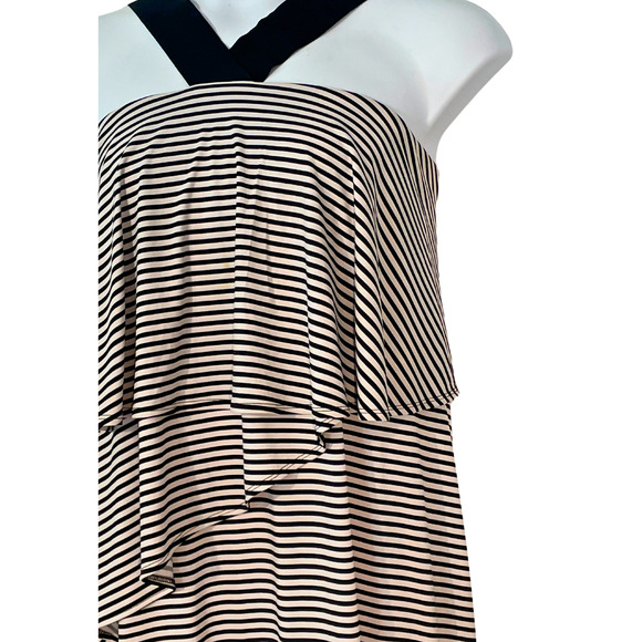 3-FOR-$30 Lane Bryant Plus Sz 18-20 Tank Dress Elastic Straps Ruffles Striped - Picture 6 of 13